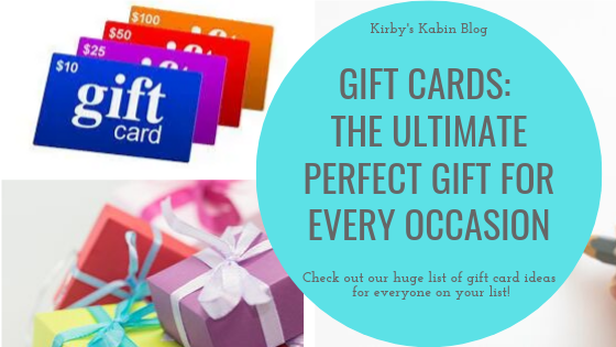 Sometimes you have those people who don't really want or need anything and they can be so hard to buy for... just like me. I always appreciate a gift card, especially when it is for something that I wouldn't buy for myself or to a store that I normally go to anyway. Here are a few of the interesting cards I've found today (many of them can be sent via email to make it easy to reach those far away or if you waited until the last minute):