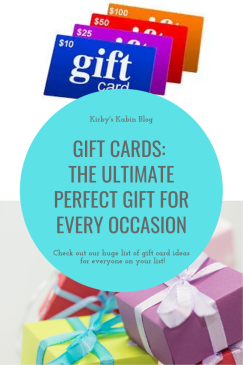 Sometimes you have those people who don't really want or need anything and they can be so hard to buy for... just like me. I always appreciate a gift card, especially when it is for something that I wouldn't buy for myself or to a store that I normally go to anyway. Here are a few of the interesting cards I've found today (many of them can be sent via email to make it easy to reach those far away or if you waited until the last minute)