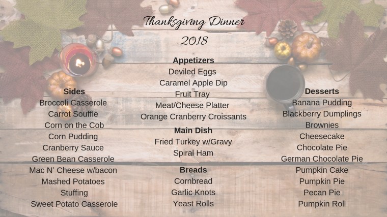 Thanksgiving Dinner 2018