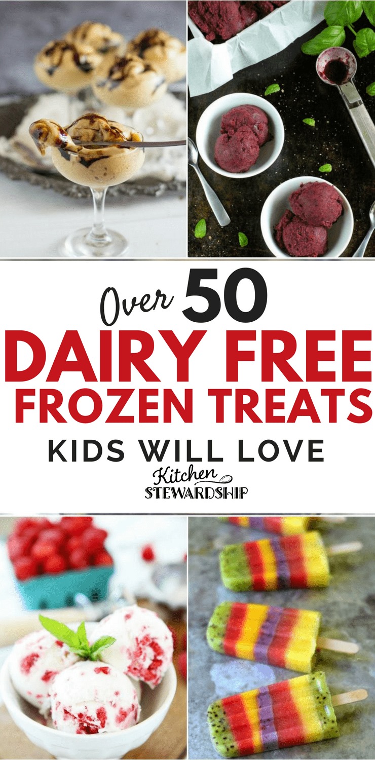 Over 50 Frozen Dairy Free Treats Kids Will Love!